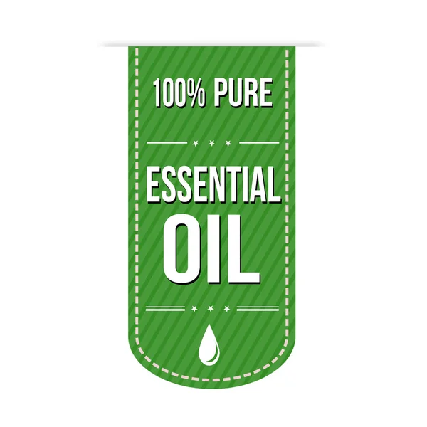 100% Pure Essential oil banner design — Stock Vector