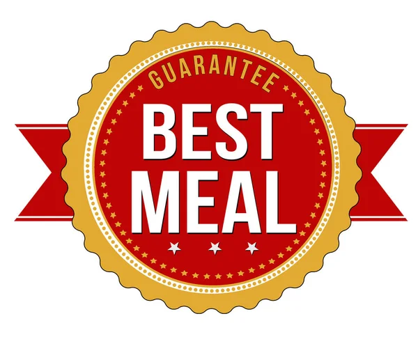 Best meal label or sticker — Stock Vector