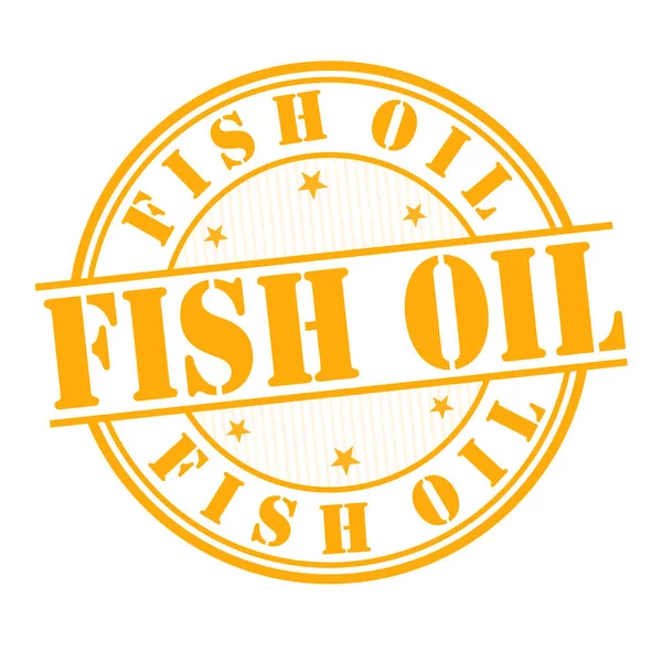 Fish oil sign or stamp — Stock Vector