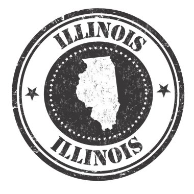 Illinois sign or stamp clipart