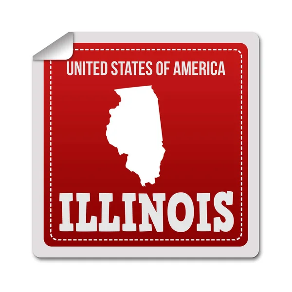 Illinois sticker or label — Stock Vector