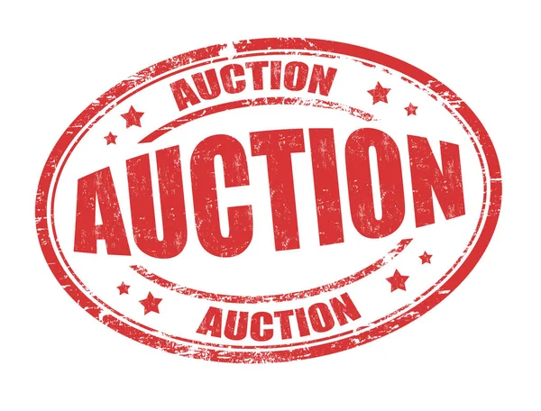 Aukce podepsat nebo razítko — Stockový vektor