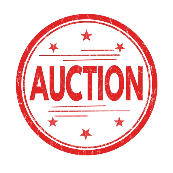 Aukce podepsat nebo razítko — Stockový vektor
