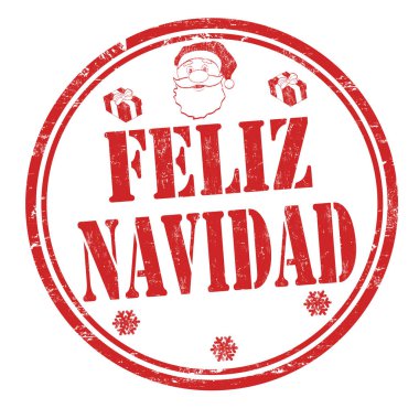 Neşeli Noel işareti veya İspanyolca dil damgası