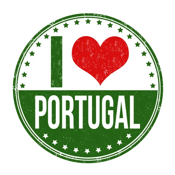 I love Portugal sign or stamp — Stock Vector