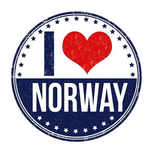 I love Norway sign or stamp — Stock Vector