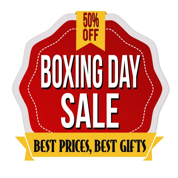 Boxing day ετικέτα ή αυτοκόλλητο — Διανυσματικό Αρχείο