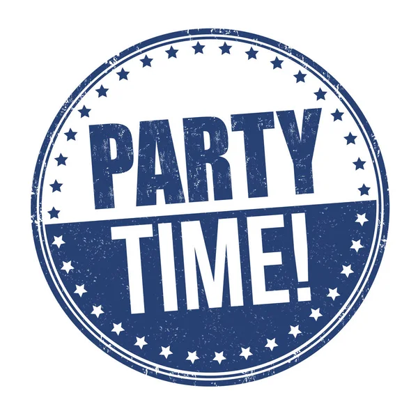 Party time sign or stamp — Stock Vector