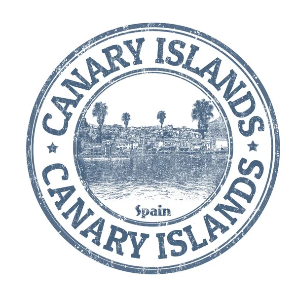 Kanári-szigetek jel vagy bélyegző — Stock Vector