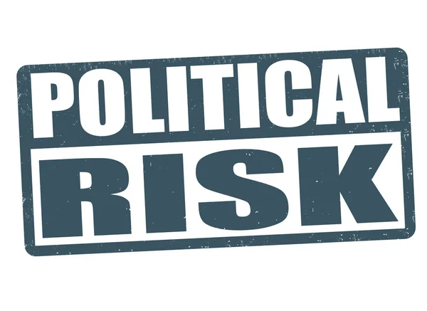 Zeichen oder Stempel politischen Risikos — Stockvektor