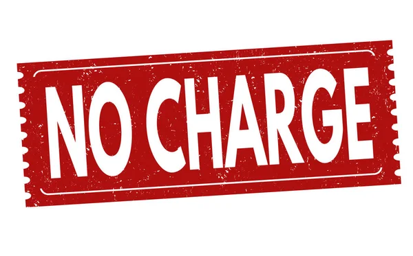 No charge sign or stamp — Stock Vector