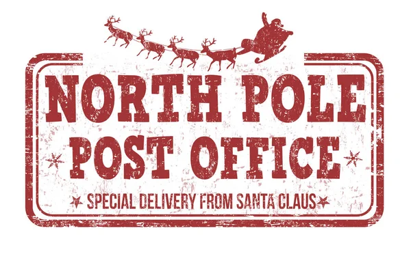 Pôle Nord, panneau postal ou timbre — Image vectorielle
