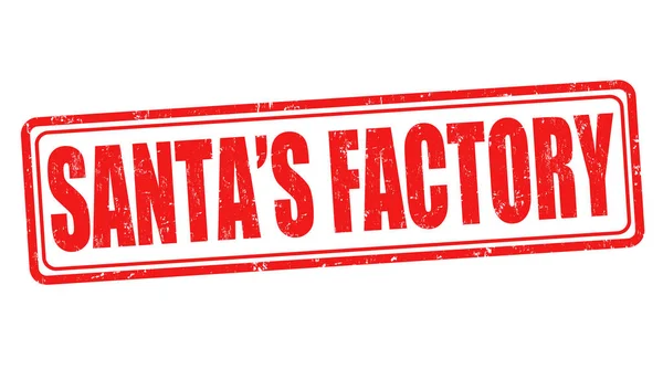 Santa's factory znak lub pieczęć — Wektor stockowy