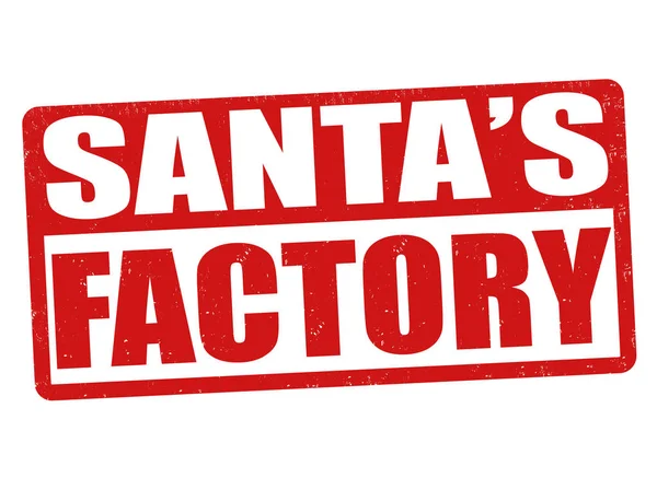 サンタさんの工場記号またはスタンプ — ストックベクタ