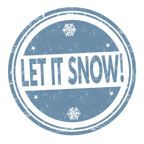 Αφήστε να χιόνι εισόδου ή σφραγίδα — Διανυσματικό Αρχείο