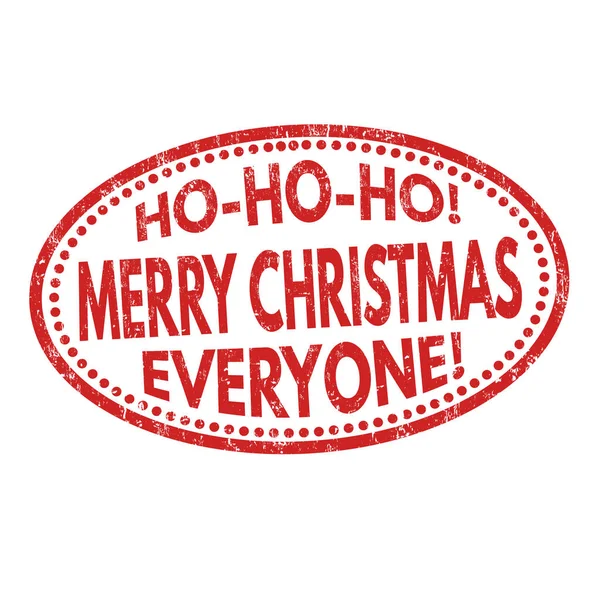 Ho-Ho-Ho! Neşeli Noel herkes imzalamak veya damga — Stok Vektör