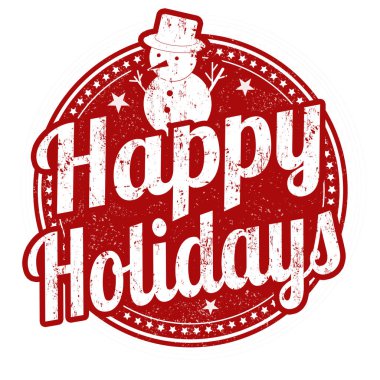 Mutlu tatil işareti veya damga