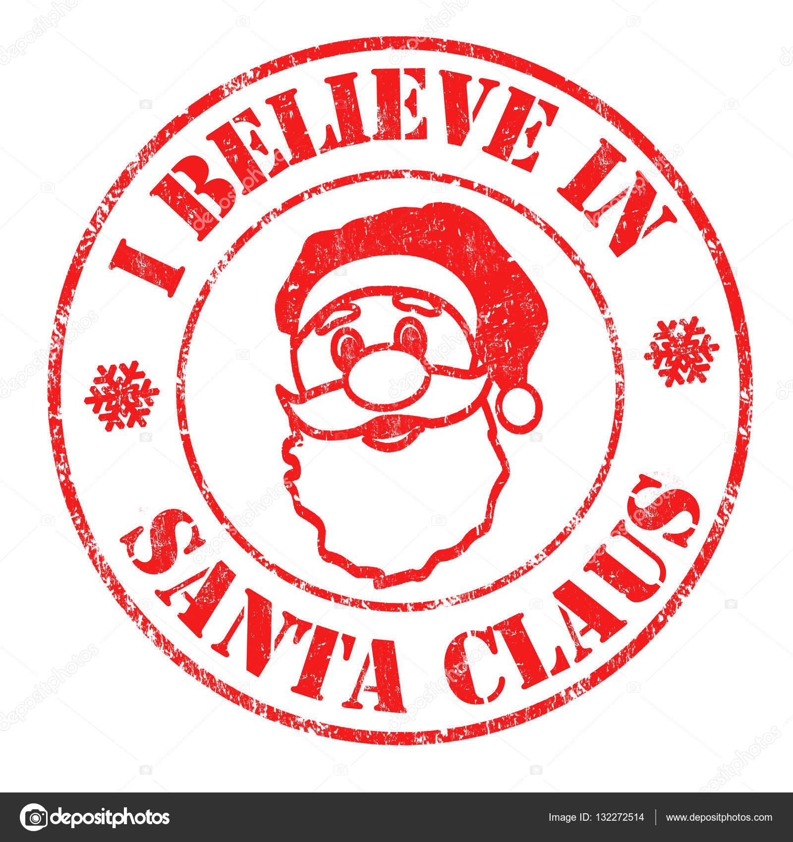 I believe in Santa Claus sign of stamp — Stock Vector © roxanabalint