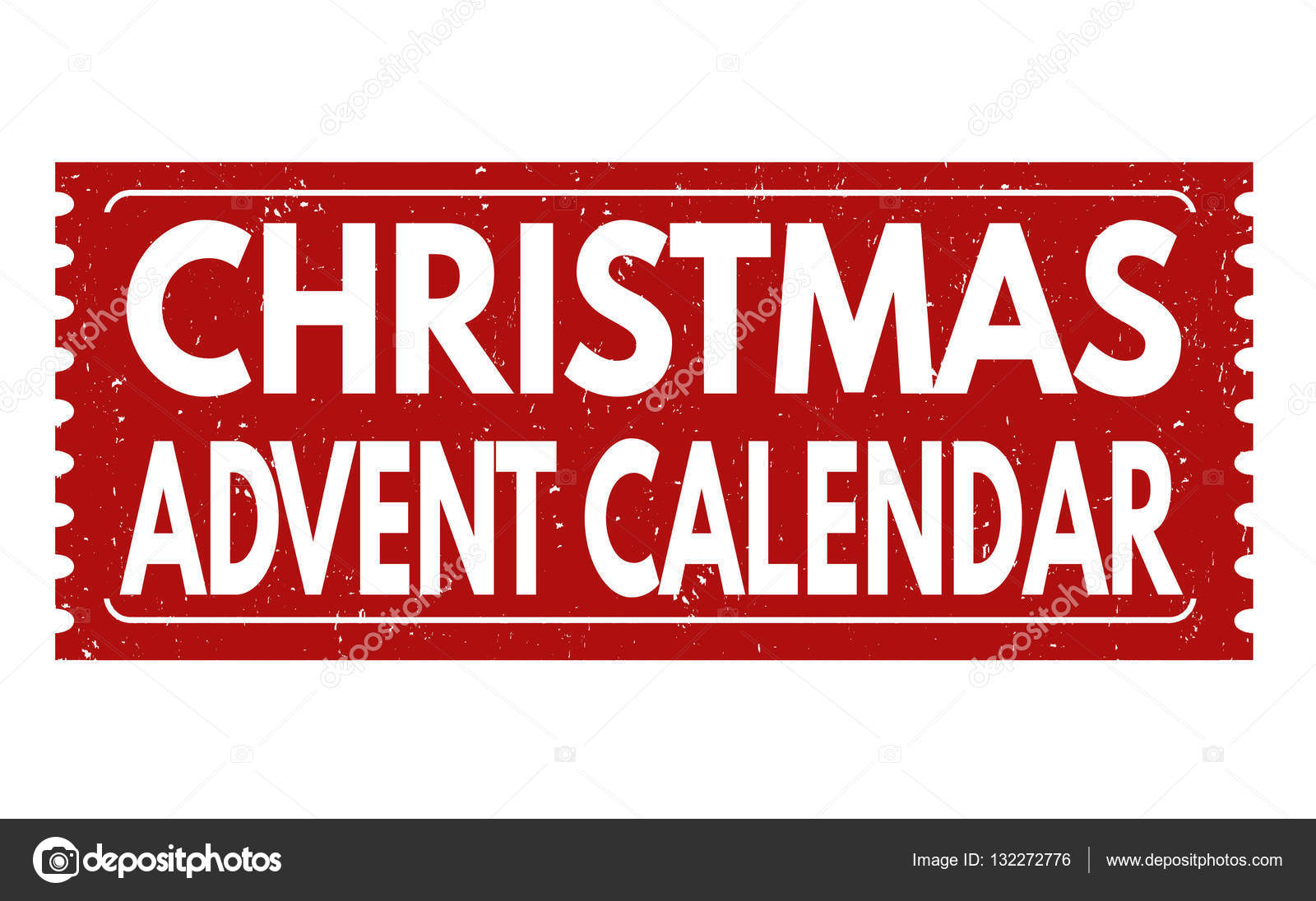 Christmas advent calendar sign or stamp — Stock Vector © roxanabalint