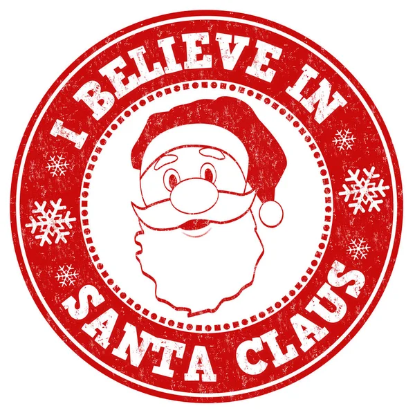 I believe in Santa Claus sign of stamp — Stock Vector