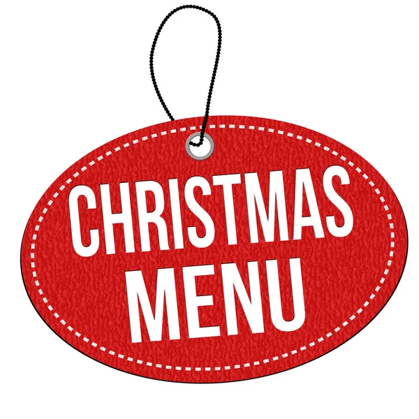 Étiquette ou étiquette de menu de Noël — Image vectorielle