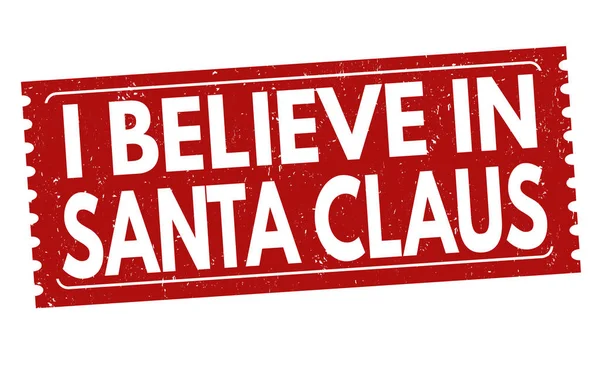 Je crois au signe de timbre du Père Noël — Image vectorielle