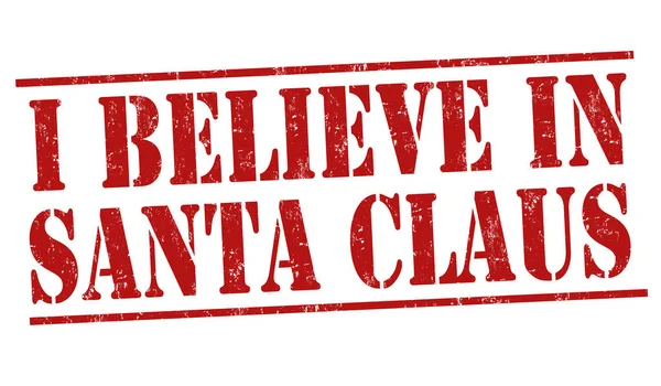 Wierzę w Świętego Mikołaja znak pieczęci — Wektor stockowy