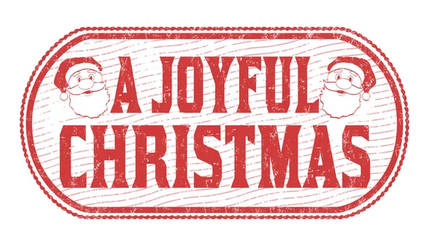 En glädjefull jul skylt eller stämpel — Stock vektor