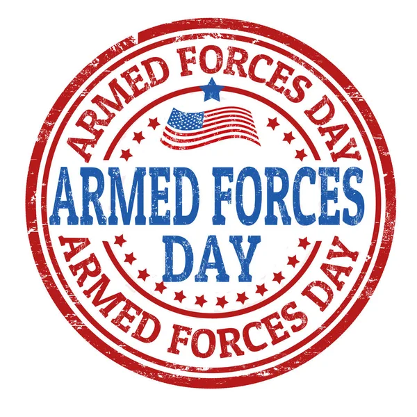 Armed Forces Day sign or stamp — Stock Vector