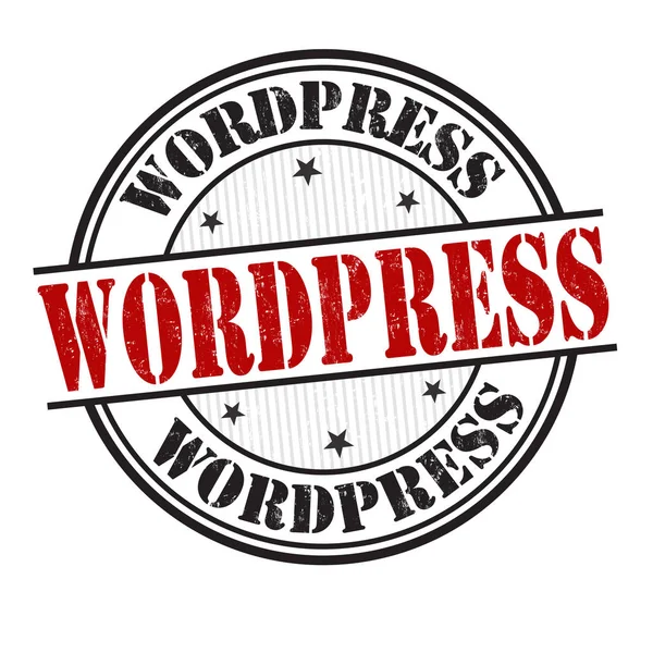 WordPress-Zeichen oder Stempel — Stockvektor