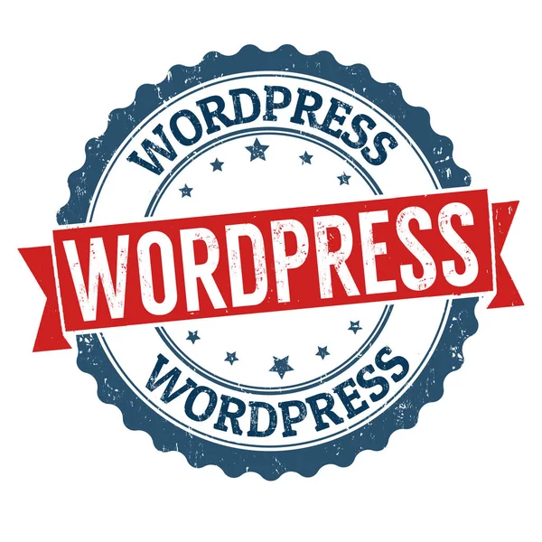 Знак Wordpress или штамп — стоковый вектор