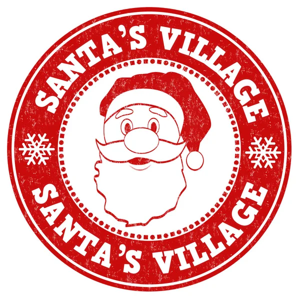 Noel Baba'nın köy işareti veya damga — Stok Vektör