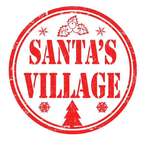 Santa's Village teken of stempel — Stockvector
