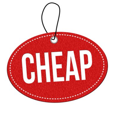 Cheap label or price tag clipart