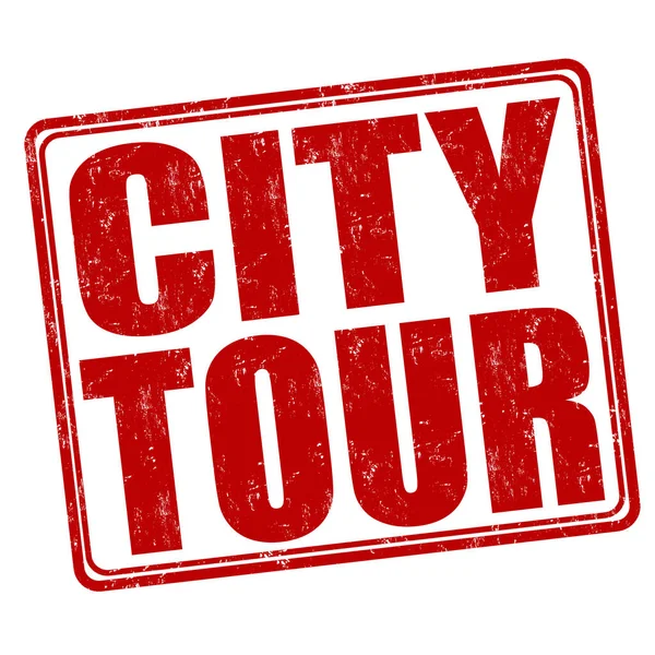 City tour teken of stempel — Stockvector