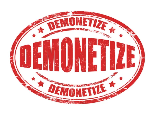 Demonetize sign or stamp — Stock Vector