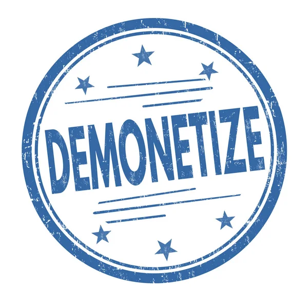Demonetize sign or stamp — Stock Vector