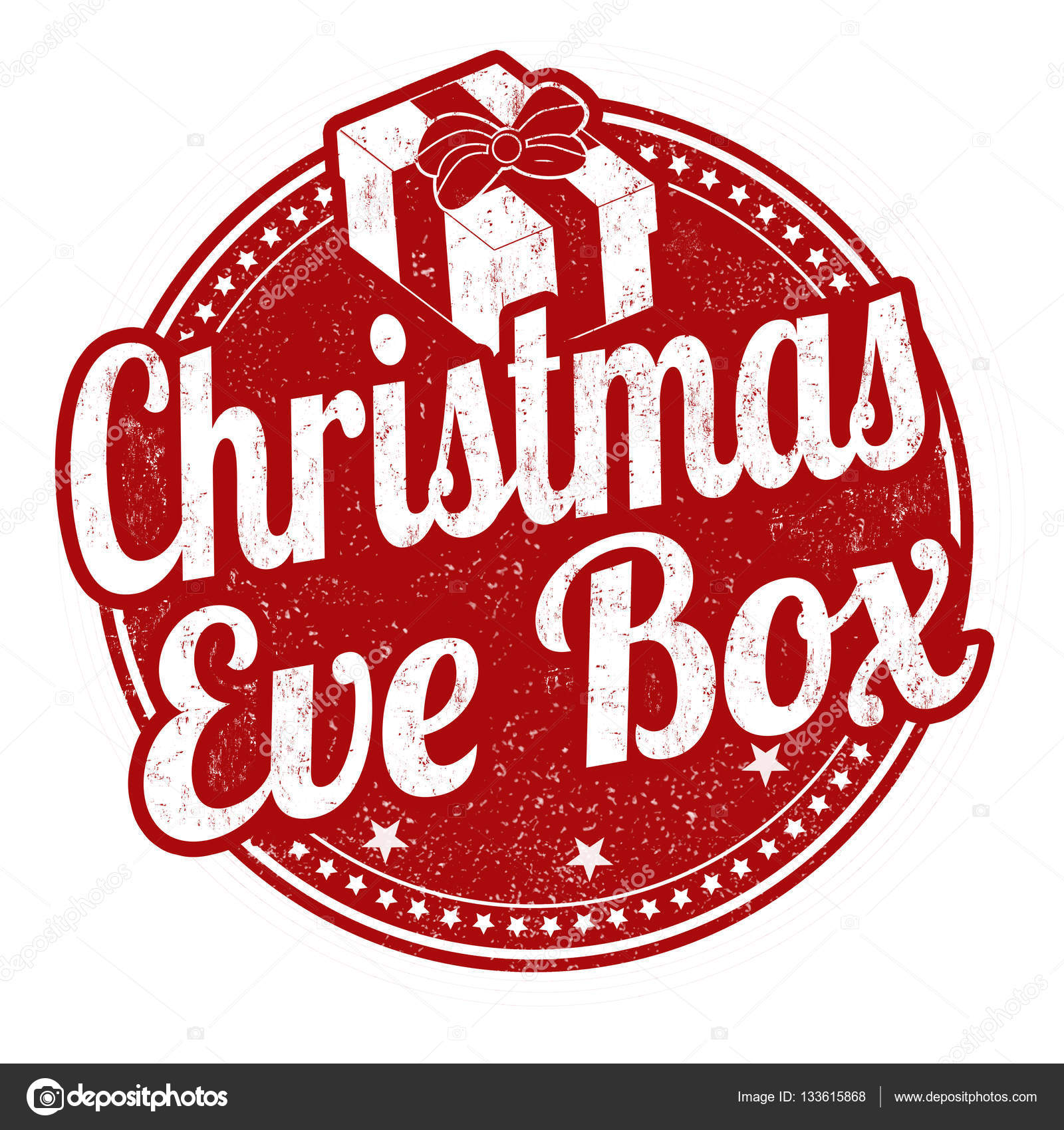 Download Christmas eve box sign or stamp — Stock Vector ...