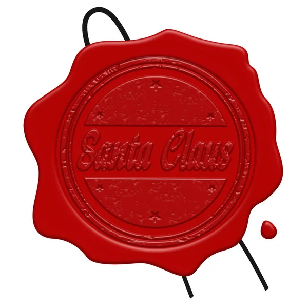 Sceau de cire rouge du Père Noël — Image vectorielle