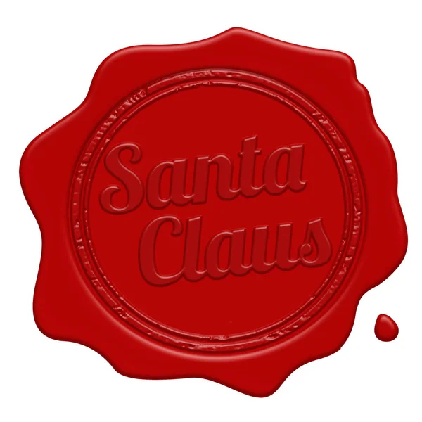 Papai Noel selo de cera vermelha —  Vetores de Stock