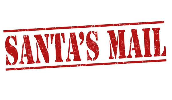 Santa's mail teken of stempel — Stockvector