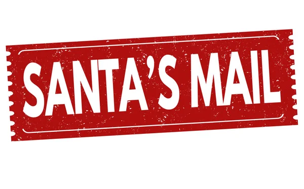 Santa je označení pošty nebo razítko — Stockový vektor