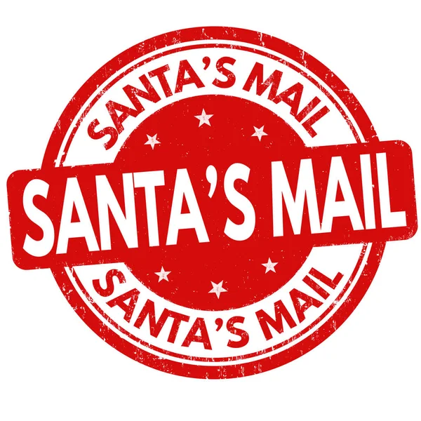 Santa's mail teken of stempel — Stockvector