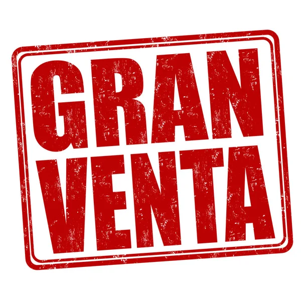 Gran venta (gran venta) signo o sello — Vector de stock