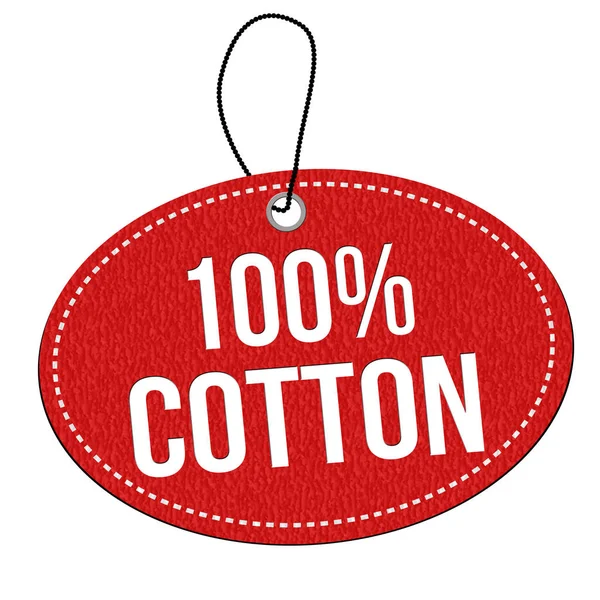 Etiqueta de preço 100% algodão — Vetor de Stock