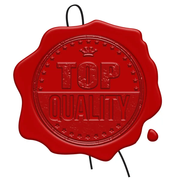 Top Quality red wax seal — Stock Vector