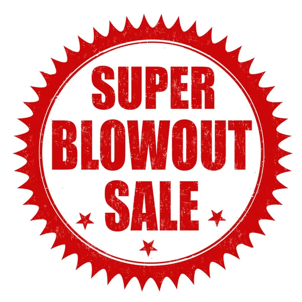 Super Blowout sinal de venda ou carimbo — Vetor de Stock