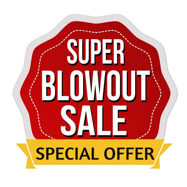 Super Blowout Sale sticker or stamp — Stock Vector