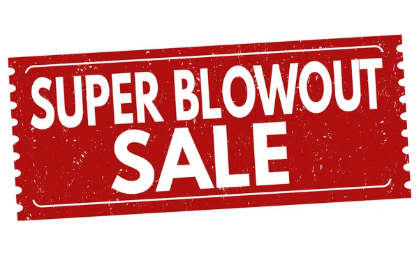 Super Blowout Venta signo o sello — Vector de stock