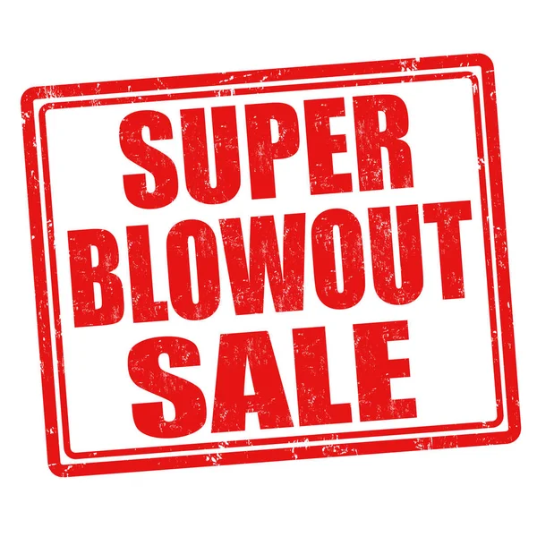 Super Blowout sinal de venda ou carimbo — Vetor de Stock